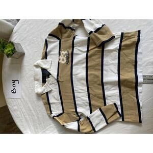 Kenneth Cole Reaction Boy's Long Sleeve Polo Shirt Size Medium